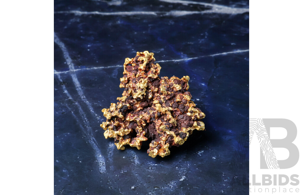 Gold Reef Nugget, XRF 20+CT, 109 Grams - Comes with Certificate of Verification