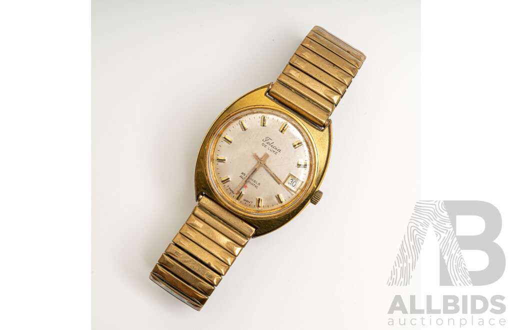 Felicia De Luxe 25 Jewels Automatic Vintage 34mm Watch
