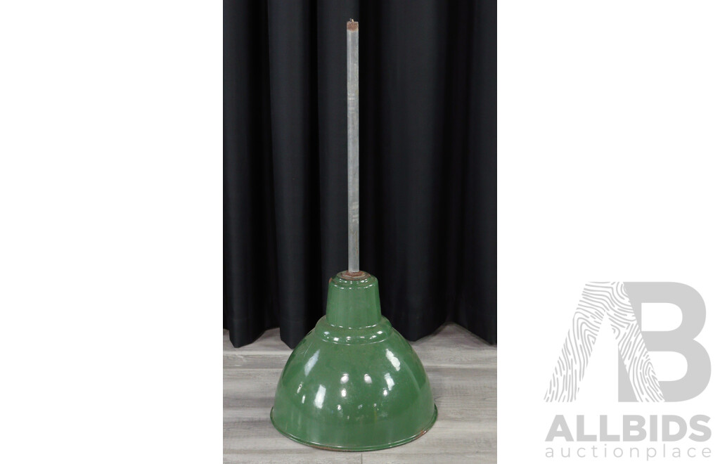 Vintage Enamel Factory Light Shade