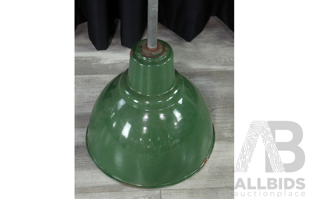 Vintage Enamel Factory Light Shade