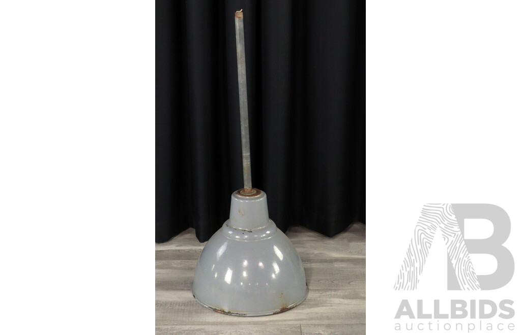 Vintage Enamel Factory Light Shade