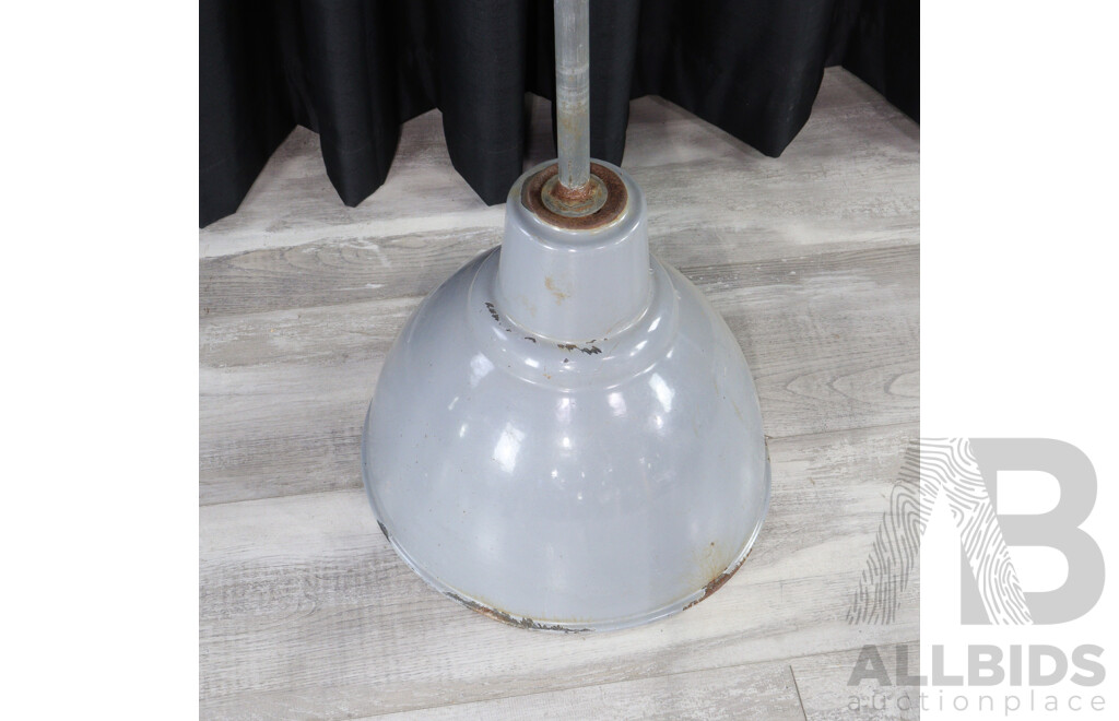 Vintage Enamel Factory Light Shade