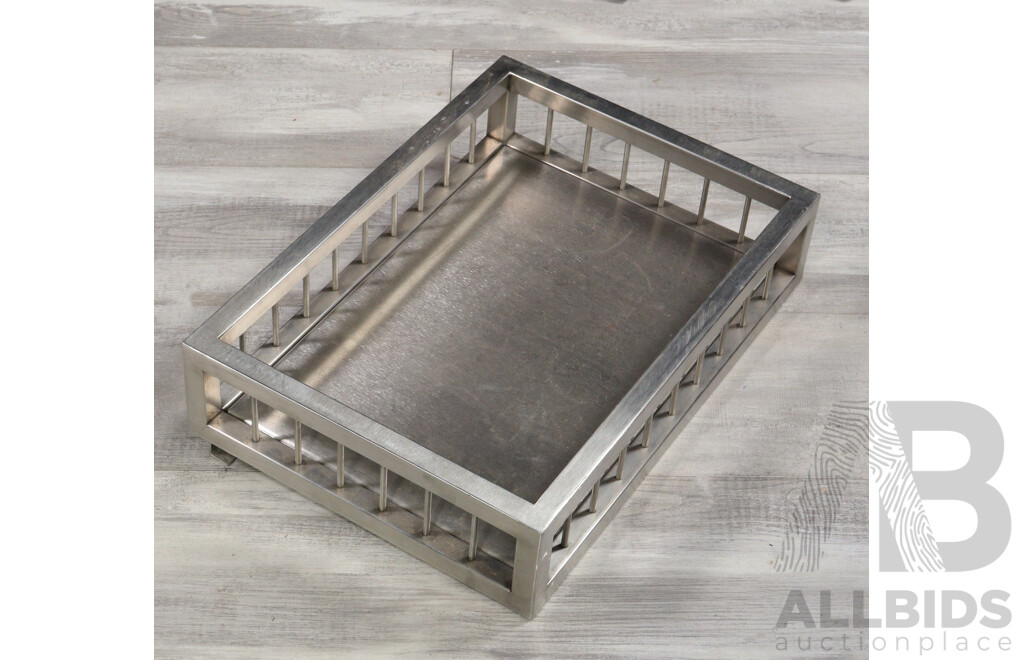 Set of Four Aluminium Display Stands