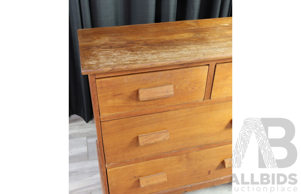 Indian Teak Chest of Four Drawers