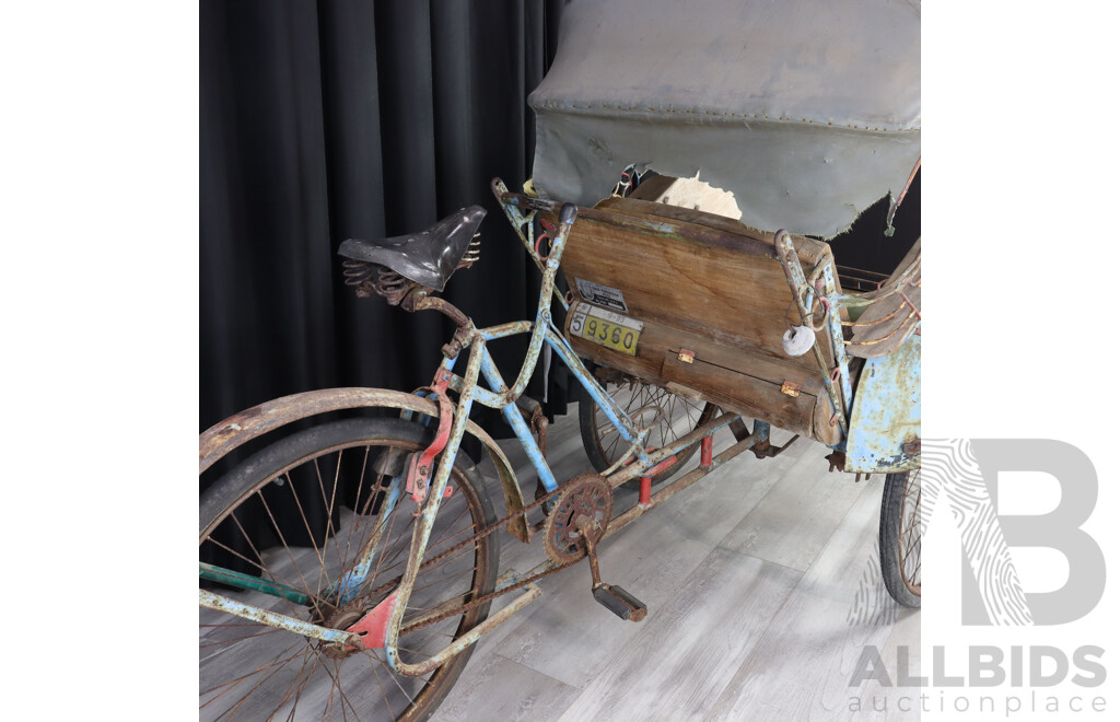 Vintage Steel Framed Three Wheel Tuk Tuk