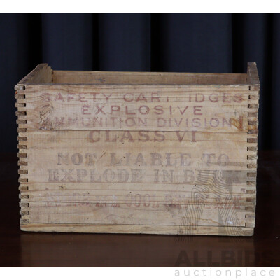 Vintage Timber Explosives Storage Box