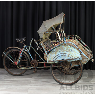 Vintage Steel Framed Three Wheel Tuk Tuk