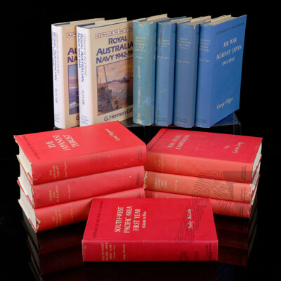 13 Volumes, Australia at War 1939 to 45, Australian War Memorial, Canberra, All Hardcovers with Dust Jackets