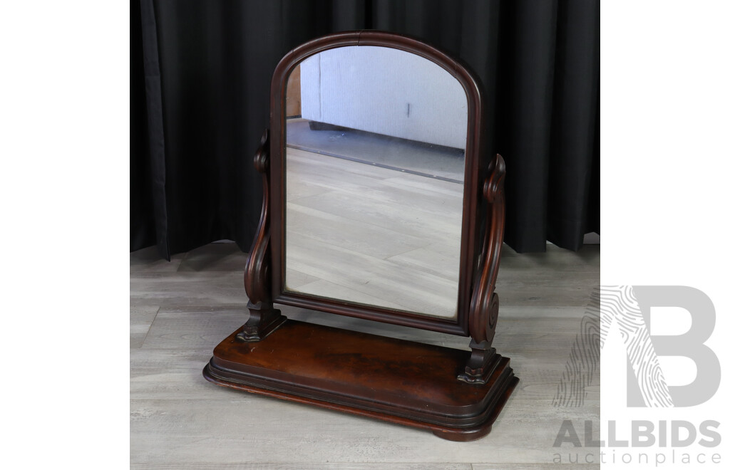 Victorian Mahogany Dresser Top Mirror