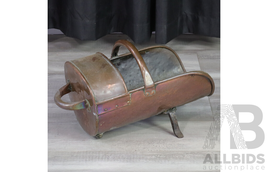 Vintage Copper Coal Scuttle