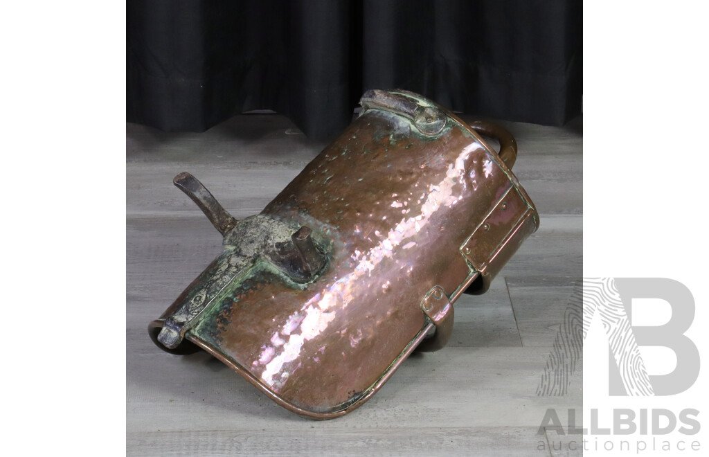 Vintage Copper Coal Scuttle