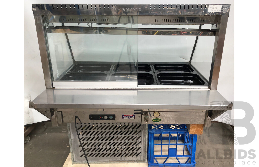 Roband Curved Glass Refrigerated Cold Plate Food Bar