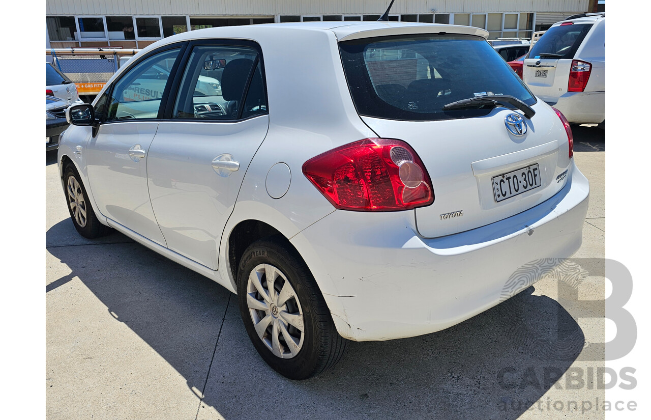 9/2007 Toyota Corolla Ascent ZRE152R 5d Hatchback White 1.8L