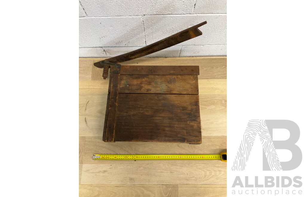 Vintage Wooden Paper Cutter - Lot of 2