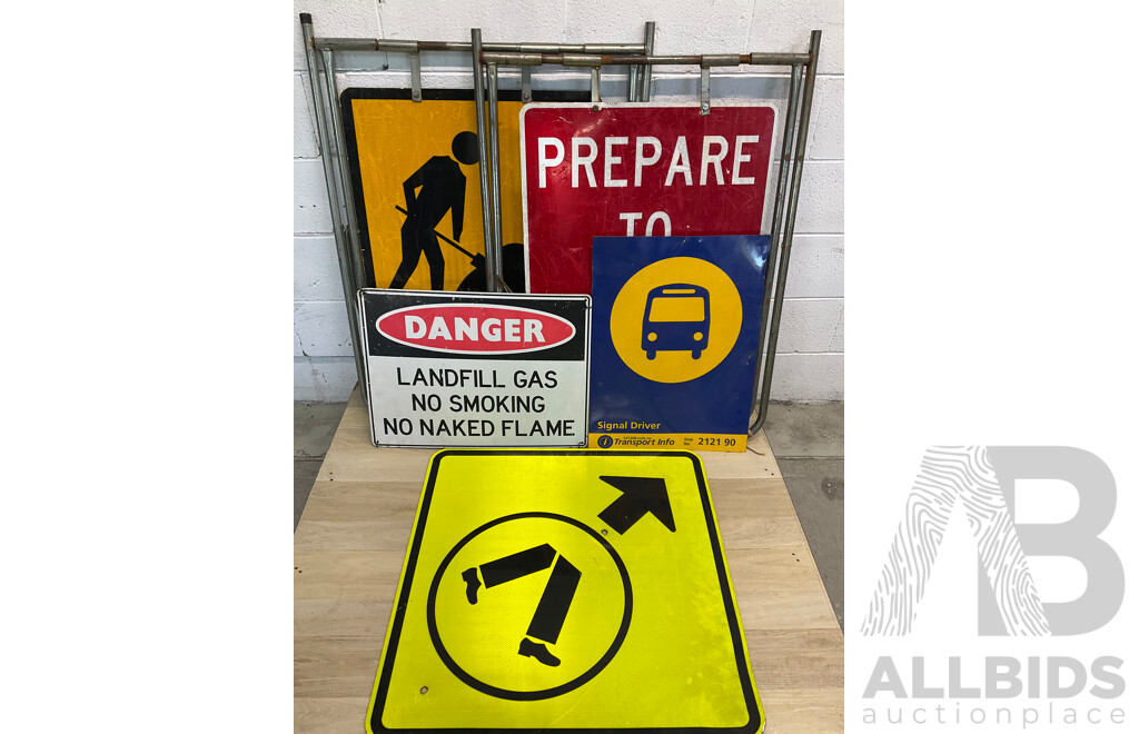 Road and Traffic Signs - Lot of 5