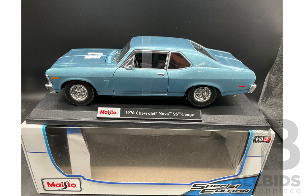 1970 Chevrolet Nova SS Coupe and 1968 Chevrolet Camaro Z/28 Coupe - 1/18 Scale