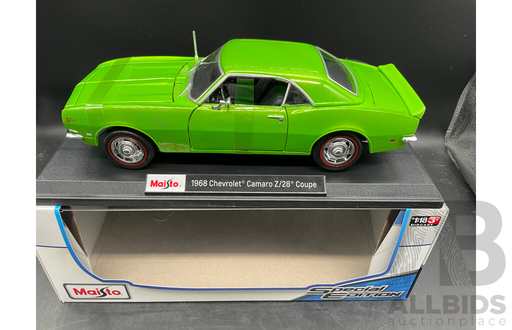 1970 Chevrolet Nova SS Coupe and 1968 Chevrolet Camaro Z/28 Coupe - 1/18 Scale