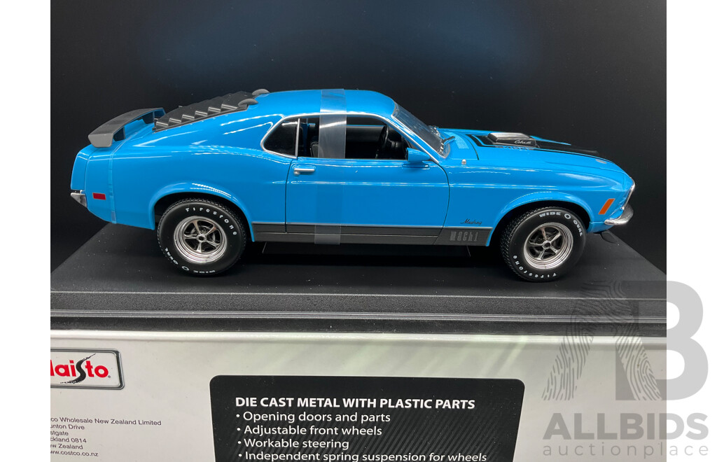 1968 Ford Mustang GT Cobra Jet and 1970 Ford Mustang Match 1 - 1/18 Scale