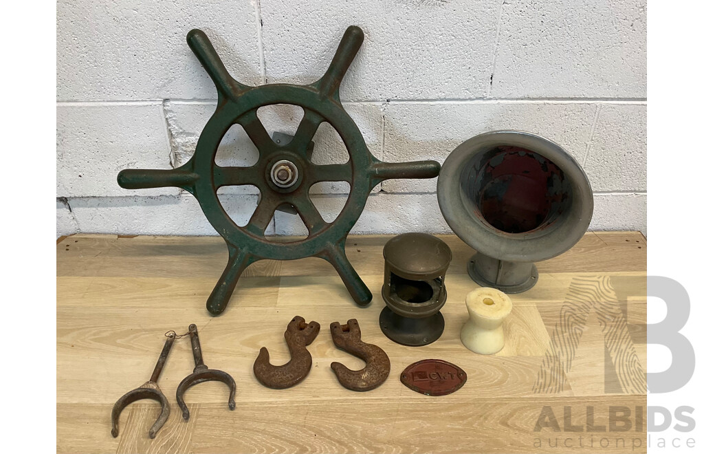  Vintage Ship Salvage & Assorted of Boat Accessories