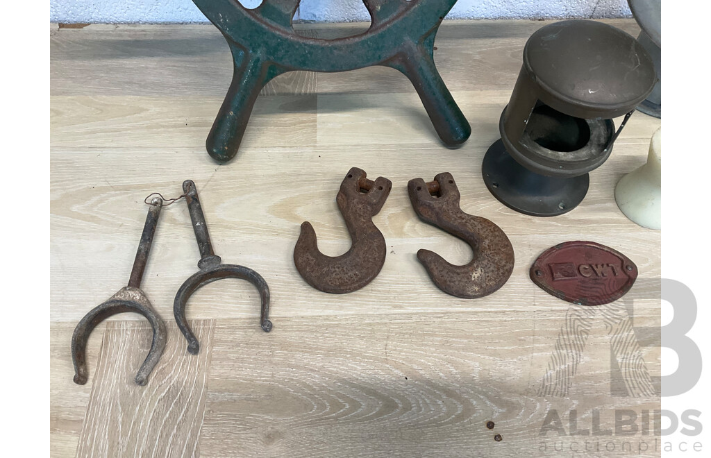  Vintage Ship Salvage & Assorted of Boat Accessories