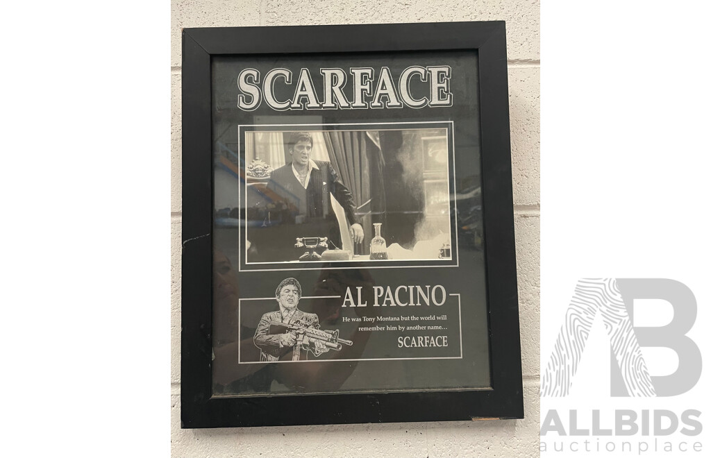 Reproduction 'Scarface' Framed Movie Poster