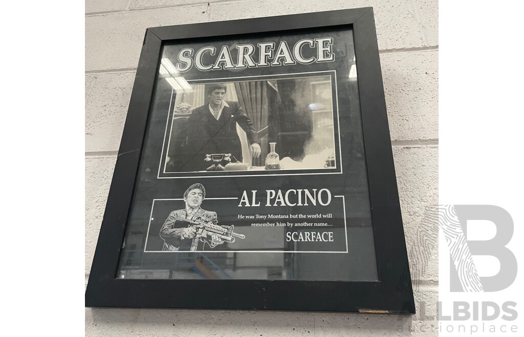 Reproduction 'Scarface' Framed Movie Poster