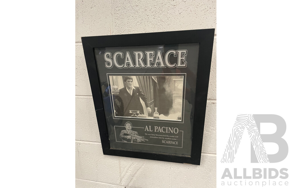 Reproduction 'Scarface' Framed Movie Poster