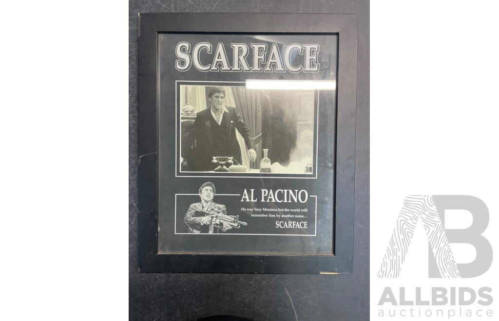 Reproduction 'Scarface' Framed Movie Poster