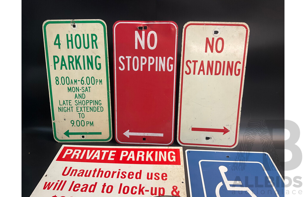 Road and Traffic Signs - Lot of 9