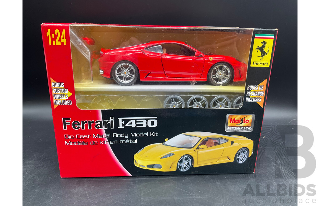 Model Cars - Including Ferrari F430, AFL Collectable Cars and More - Lot of 15