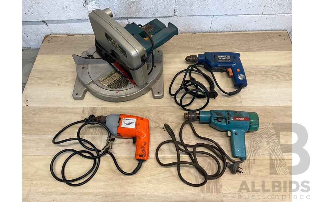 BOSH, AEG, RYOBI - Assorted Power Tools - Lot of 4