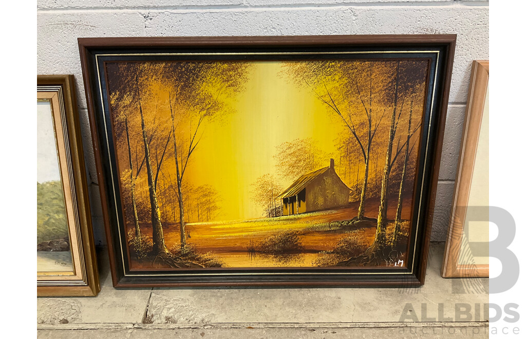 Lot of 5 Scenic Framed Countryside Artworks