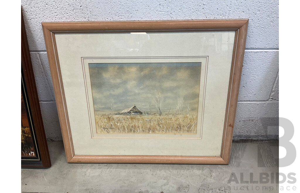 Lot of 5 Scenic Framed Countryside Artworks