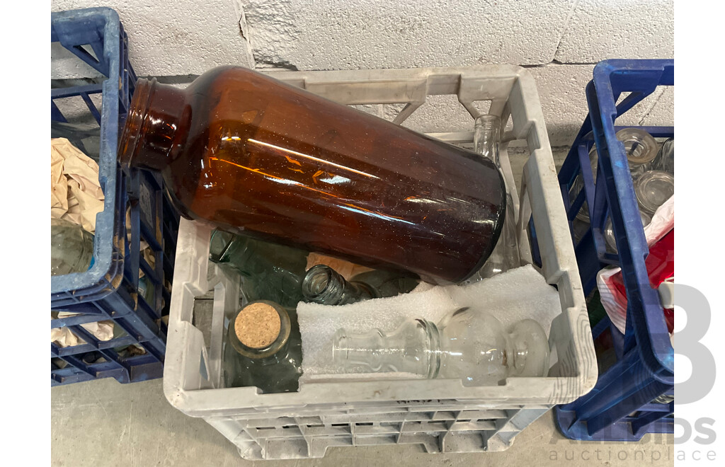 Assorted Glassware and Bottles