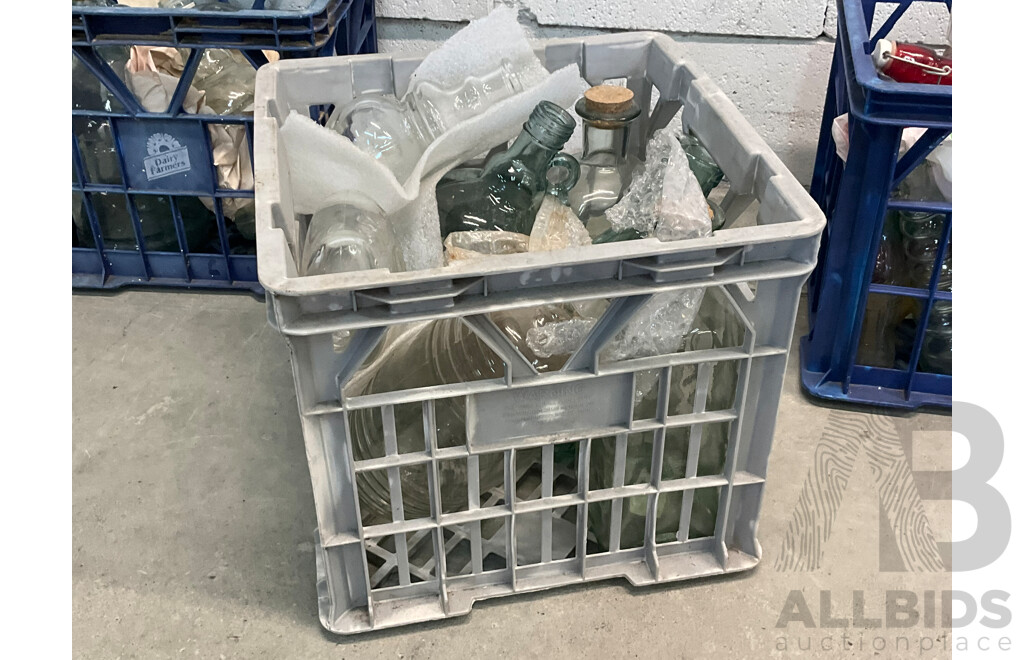 Assorted Glassware and Bottles