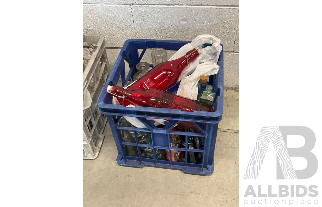 Assorted Glassware and Bottles