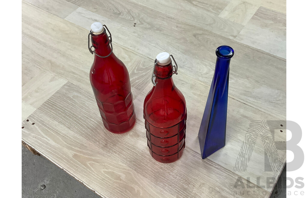 Assorted Glassware and Bottles