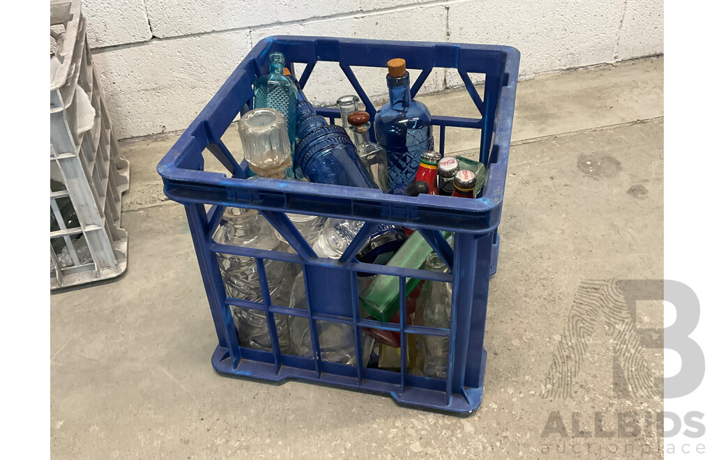 Assorted Glassware and Bottles