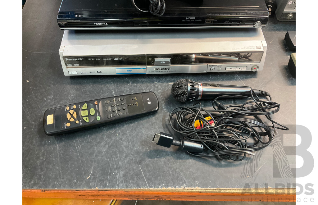 Lot of 6 DVD Players and Recorders - Toshiba, Panasonic, LG, Pioneer & DGTech