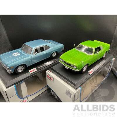 1970 Chevrolet Nova SS Coupe and 1968 Chevrolet Camaro Z/28 Coupe - 1/18 Scale