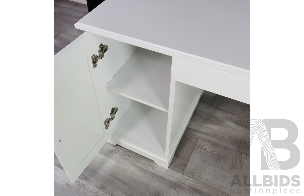 Modern Painted Twin Pedestal Desk