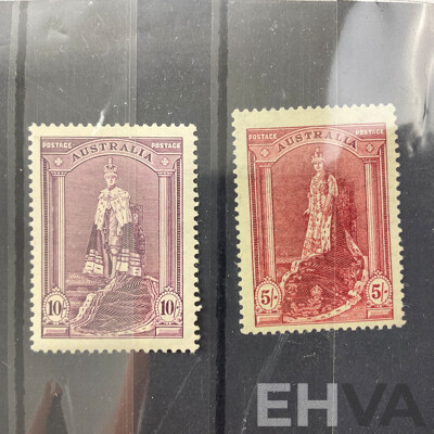 Rare Australian 1938/1948 Mint Stamps, One Pound, Ten Shillings, Five Shilling