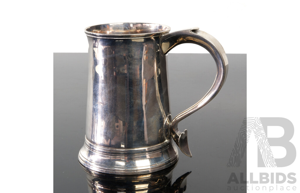 Antique English Sterling Silver George III Tankard, London 1785, Hester Bateman, Weight: 295Gm