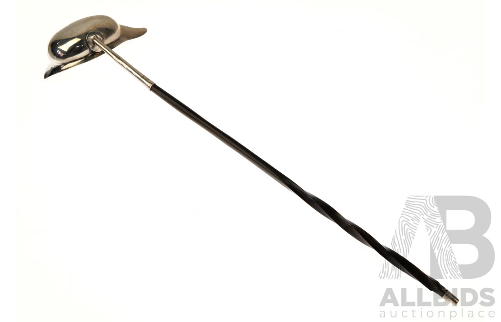 Antique English George III Sterling Silver Toddy Ladle with Ballen Twist Form Handle, London 1793