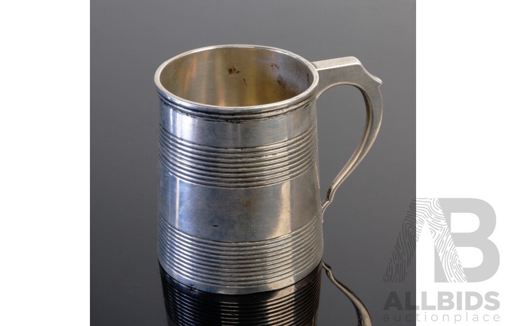 Antique English Sterling Silver George III Tankard, London 1810, Weight 154gm