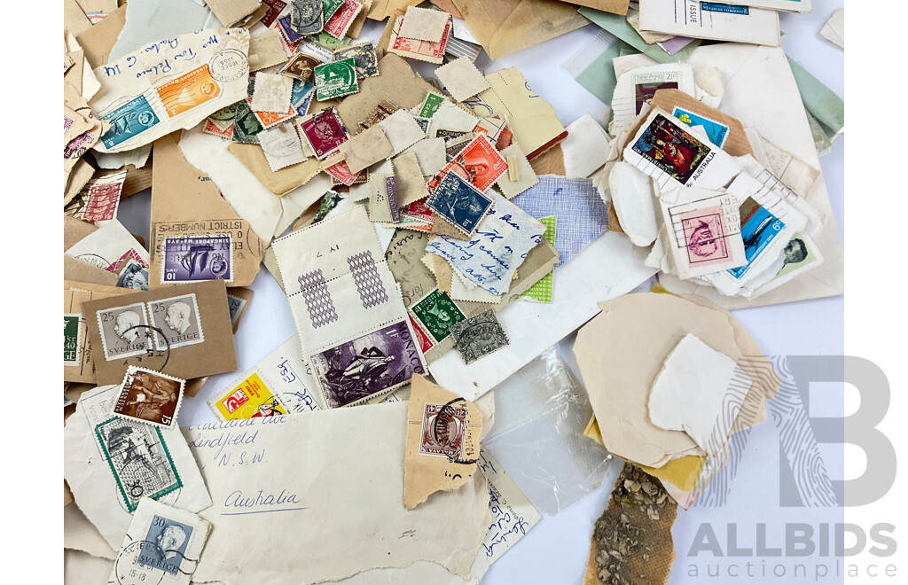 Collection of Vintage Cancelled International Stamps and First Day Covers Including Portugal, USA, UK, Italy, Fiji, Japan and More