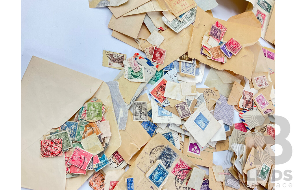 Collection of Vintage Cancelled International Stamps and First Day Covers Including Portugal, USA, UK, Italy, Fiji, Japan and More