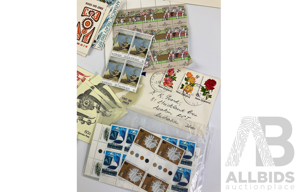 Australian/Christmas Island 1970's and 80's Mint Stamps, Blocks Packs and First Day Covers