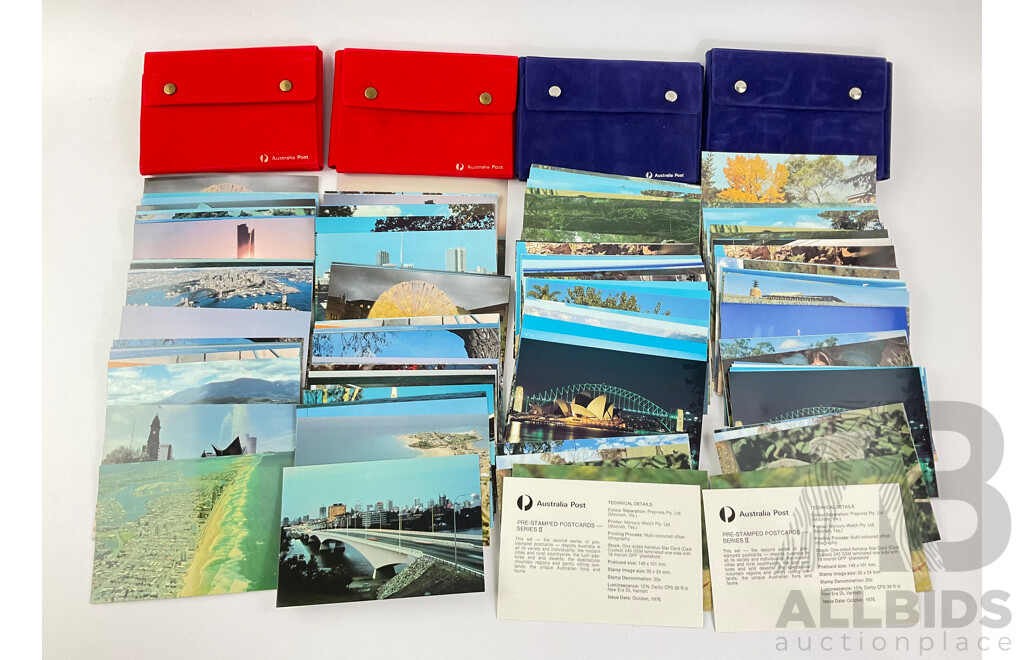 Australian Prepaid Post Cards Sets, 1976(2) and 1978(2)