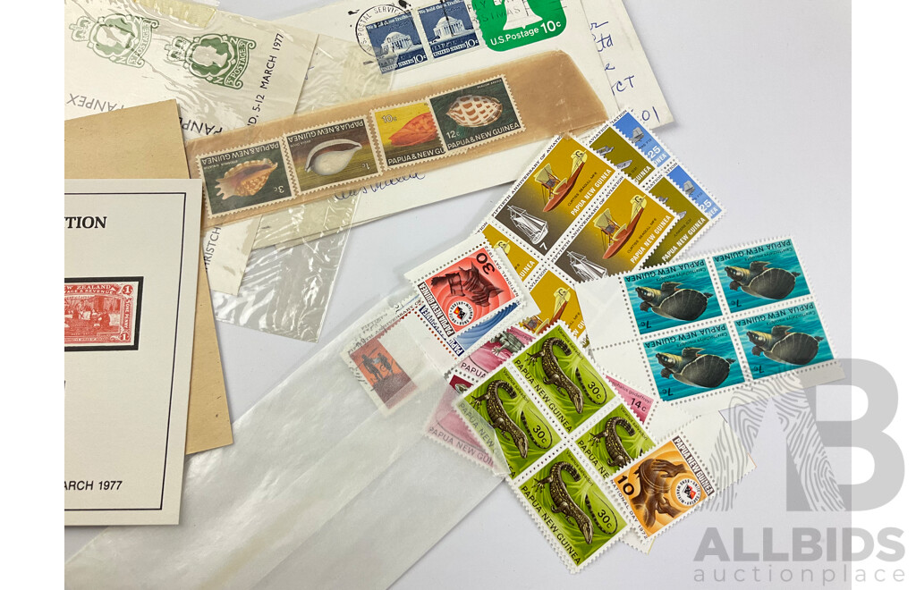 Collection of Mint and Canceled Commonwealth Stamps Including Australia, New Zealand, PNG, Antarctic Territories